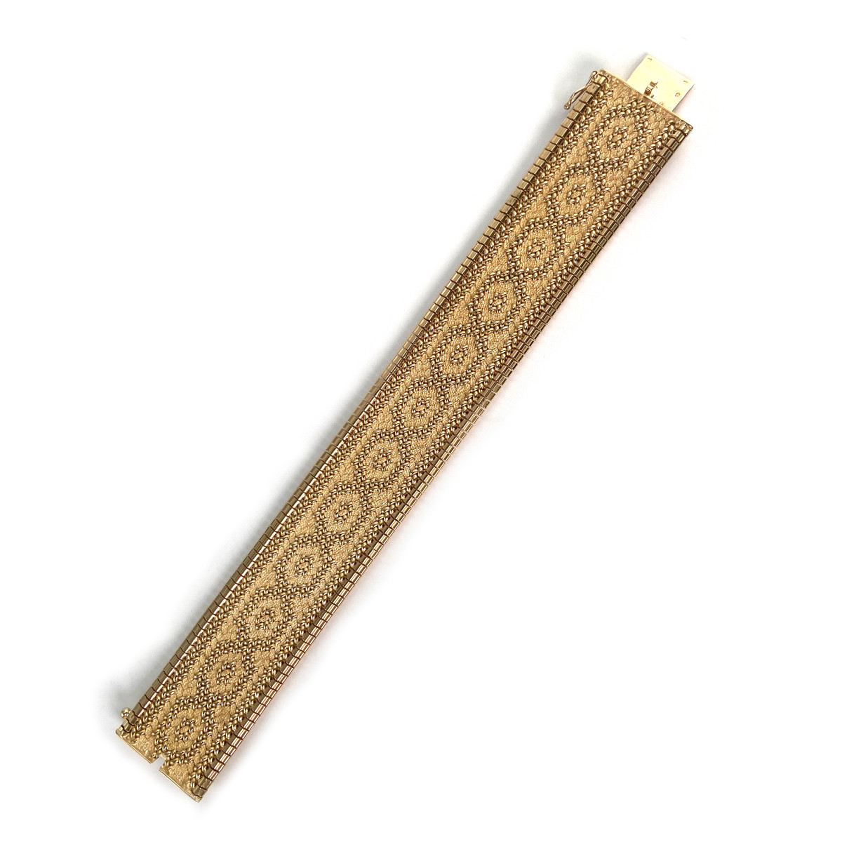 Bracelet d'occasion or 750 jaune maille fantaisie 19 cm