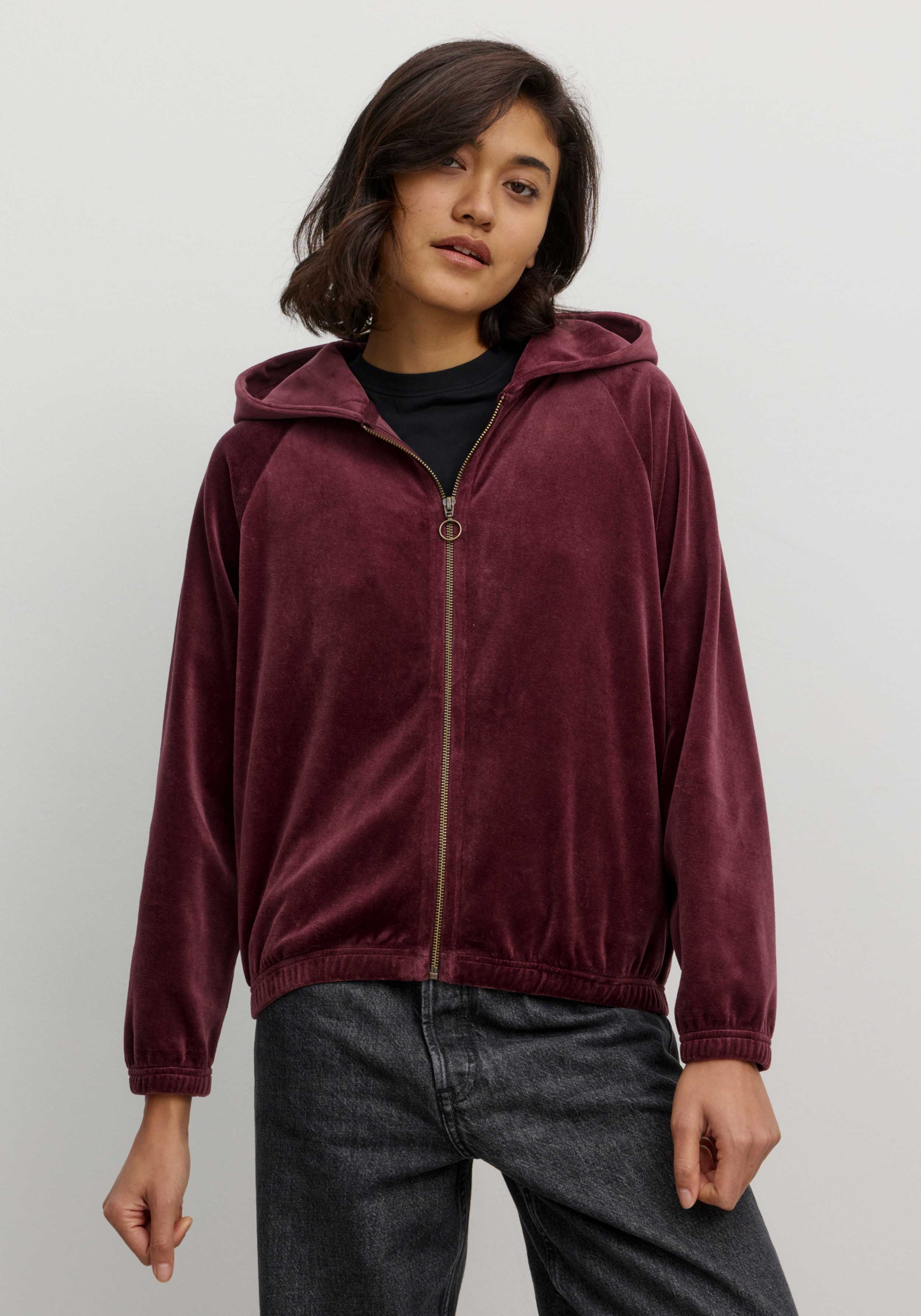 Recolution Sweatjacke Heliconia Dark Plum