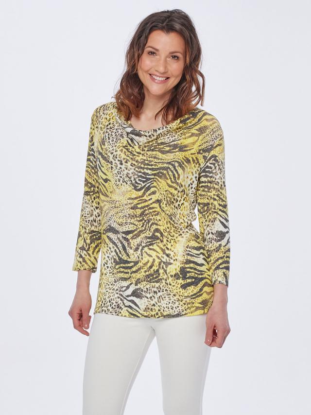 Pulli Wasserfall im Leo Print