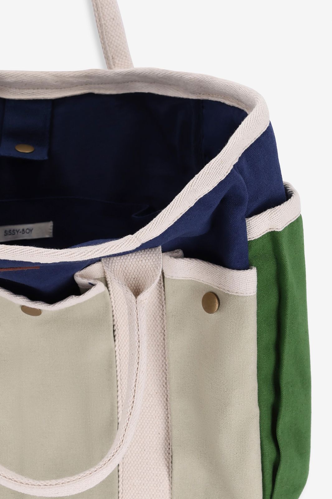 Multicolour canvas shopper