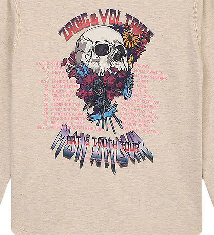Zadig & Voltaire Bluse - Beigemeleret m. Print