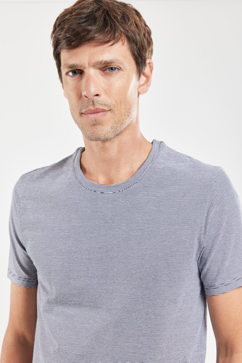 T-shirt col rond - coton et modal