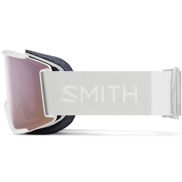 Masque de ski SMITH SQUAD S WHITE VAPOR CHROMAPOP EVERYDAY ROSE GOLD MIRROR