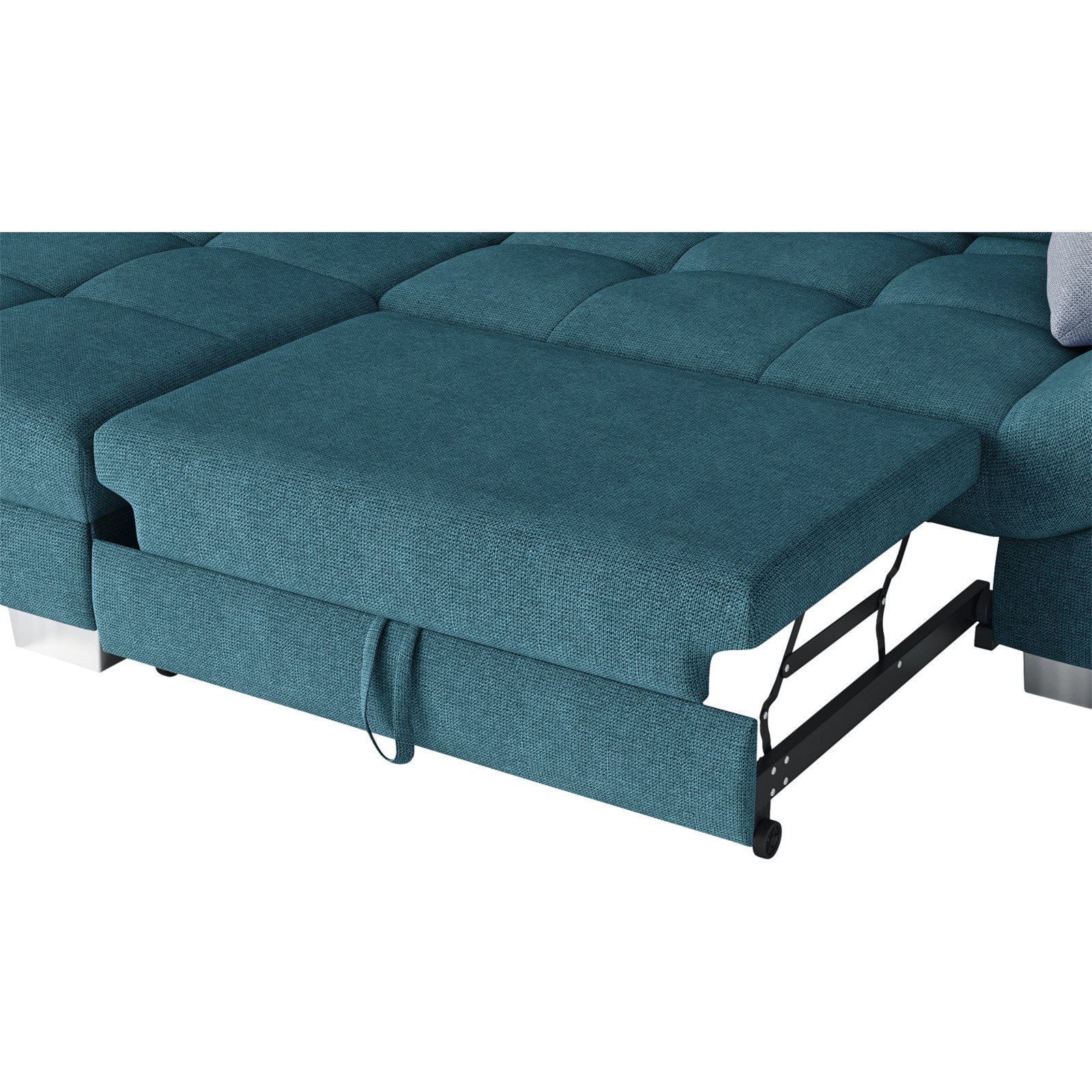 Ecksofa Carmen Stoff petrol, Recamière links