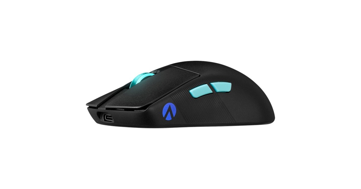 ASUSROG Harpe Ace Aim Lab Edition gaming muis  (Zwart, 100 - 36.000 dpi, USB 2.0, 2,4 GHz, Bluetooth, RGB leds)