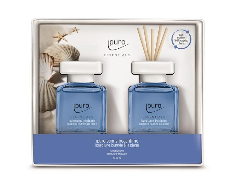 ipuro Duftstäbchen Sunny Beachtime 2 x 50 ml Set 100 ml Raumdüfte Geschenkset mit frischem Duft