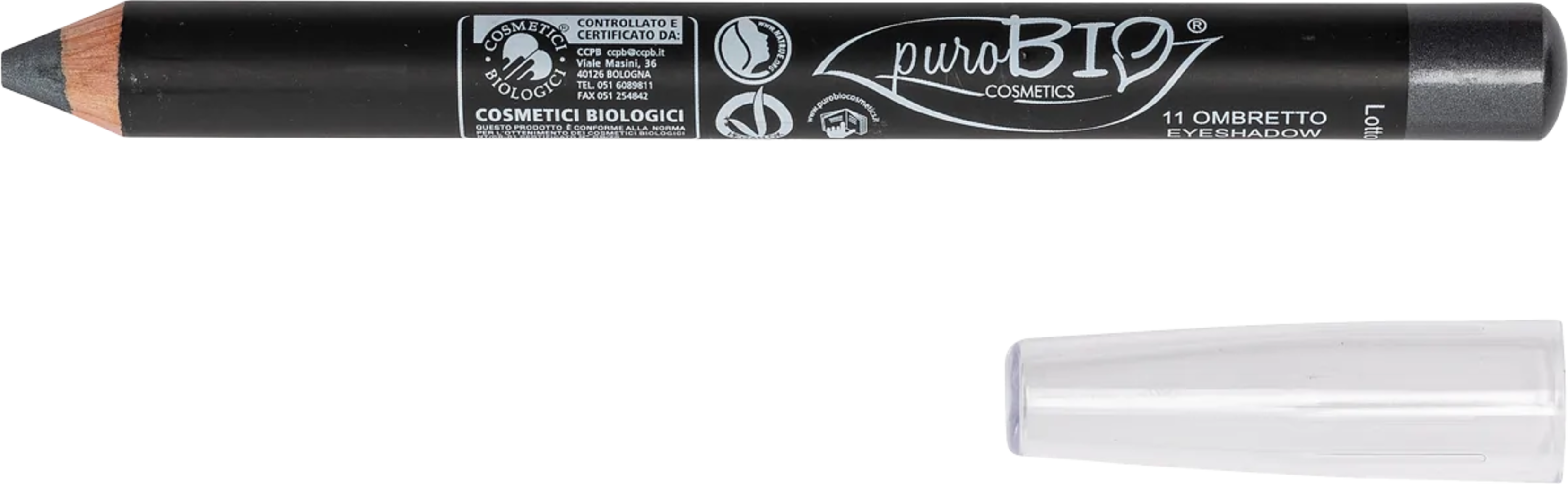 puroBIO cosmetics  Eye Shadow Pencil, Dunkelgrau, vegan (2,30 g)