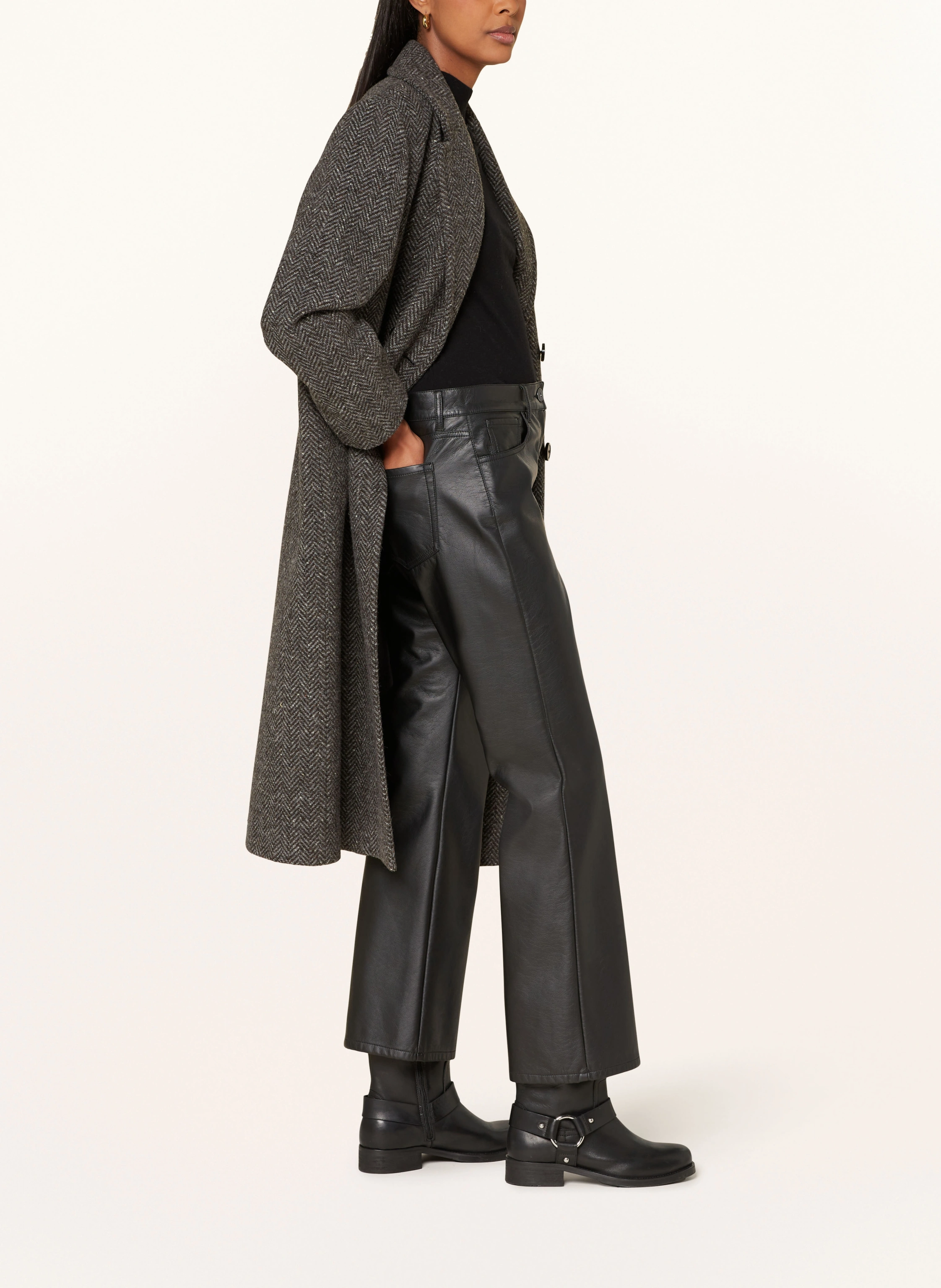 WEEKEND Max Mara Hose CALIFFO in Lederoptik