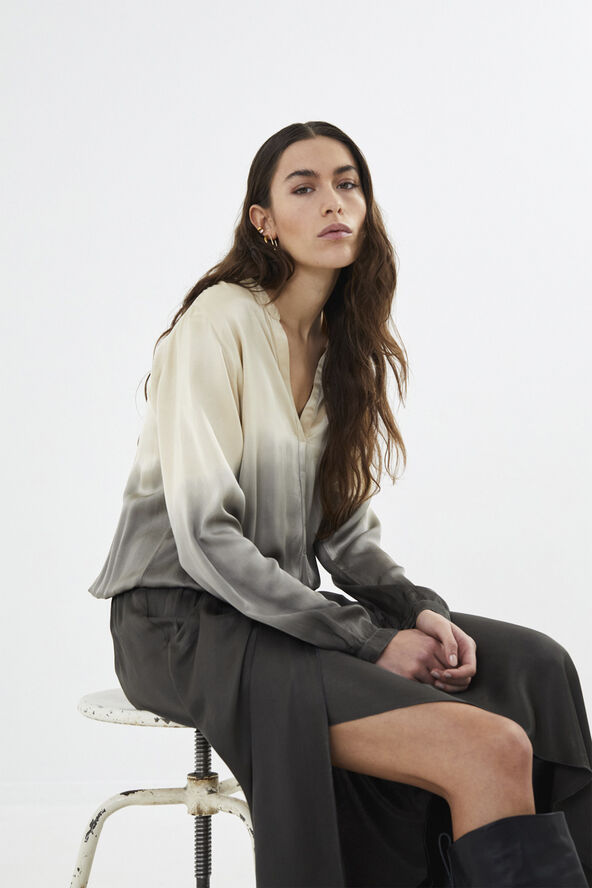 Rabens Saloner Flow wrap over dress - Vera Sand combo