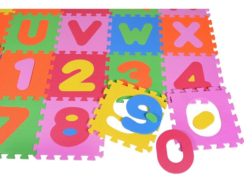 Knorrtoys Puzzlematte ABC   Zahlen /36 tlg/30 cm Mit 36 Puzzleplatten