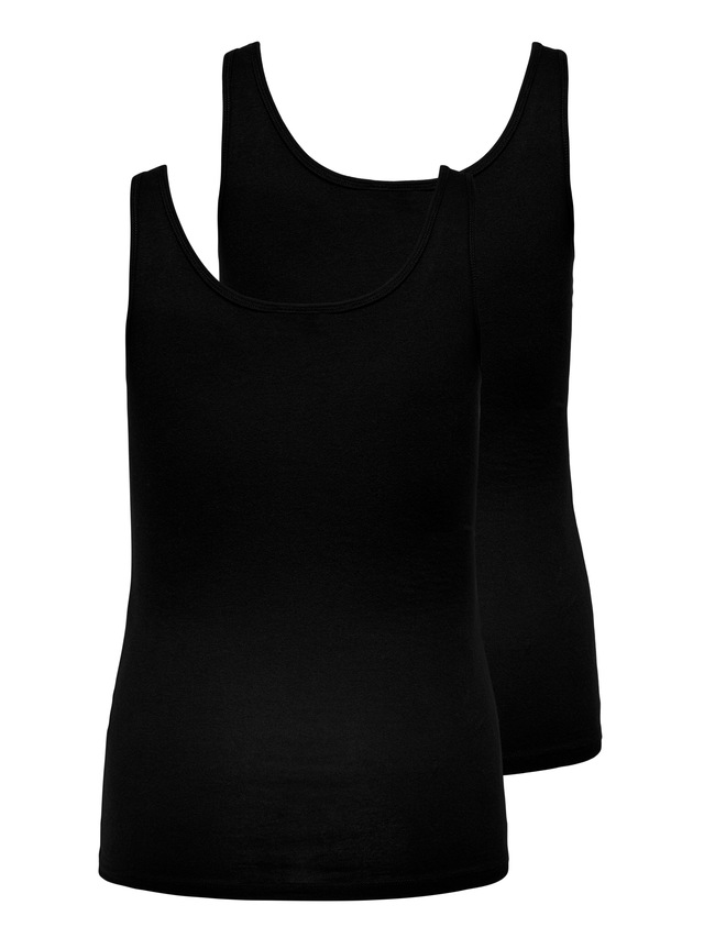 ONLY CARMAKOMA Tanktop »CARTIME TANK TOP 2 PACK« Packung, 2 Stk.
