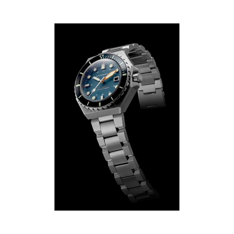 Montre homme automatique japonais Spinnaker - Bracelet acier inoxydable - 3 aiguilles avec date, lunette tournante