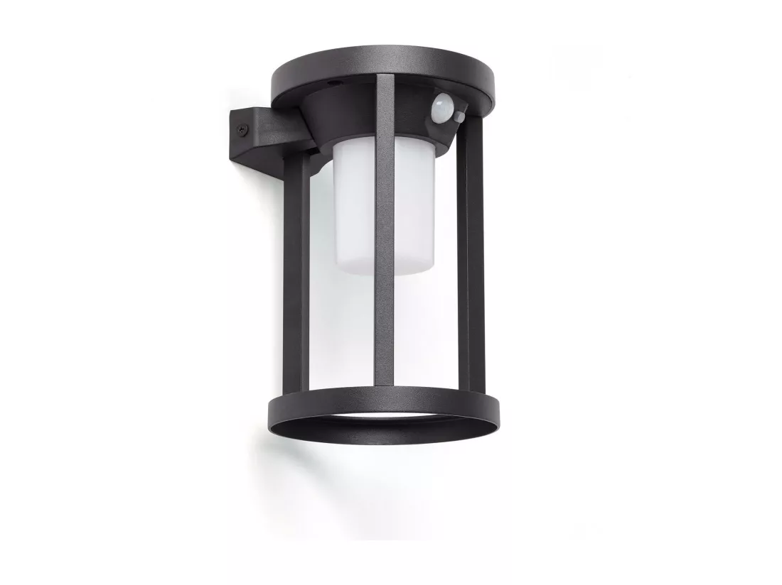 Applique Murale Extérieure Solaire LED 2W Aluminium avec Détecteur de Mouvement Eneko Noir