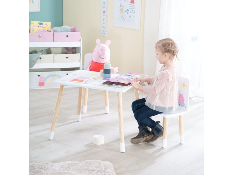 roba Kindersitzgruppe Peppa Pig Mehrfarbig; Rosa; Weiss Dreiteiliges Möbel-Set