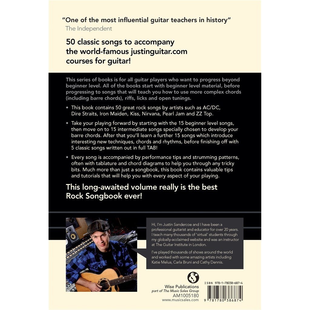 Wise Publications The Justinguitar.com Rock Songbook lyrics en gitaarakkoorden