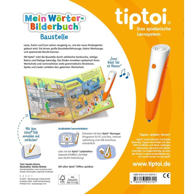 tiptoi® Buch - Mein Wörterbilderbuch - Baustelle