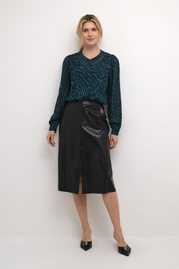 Cream CRCandi Skirt Pitch black