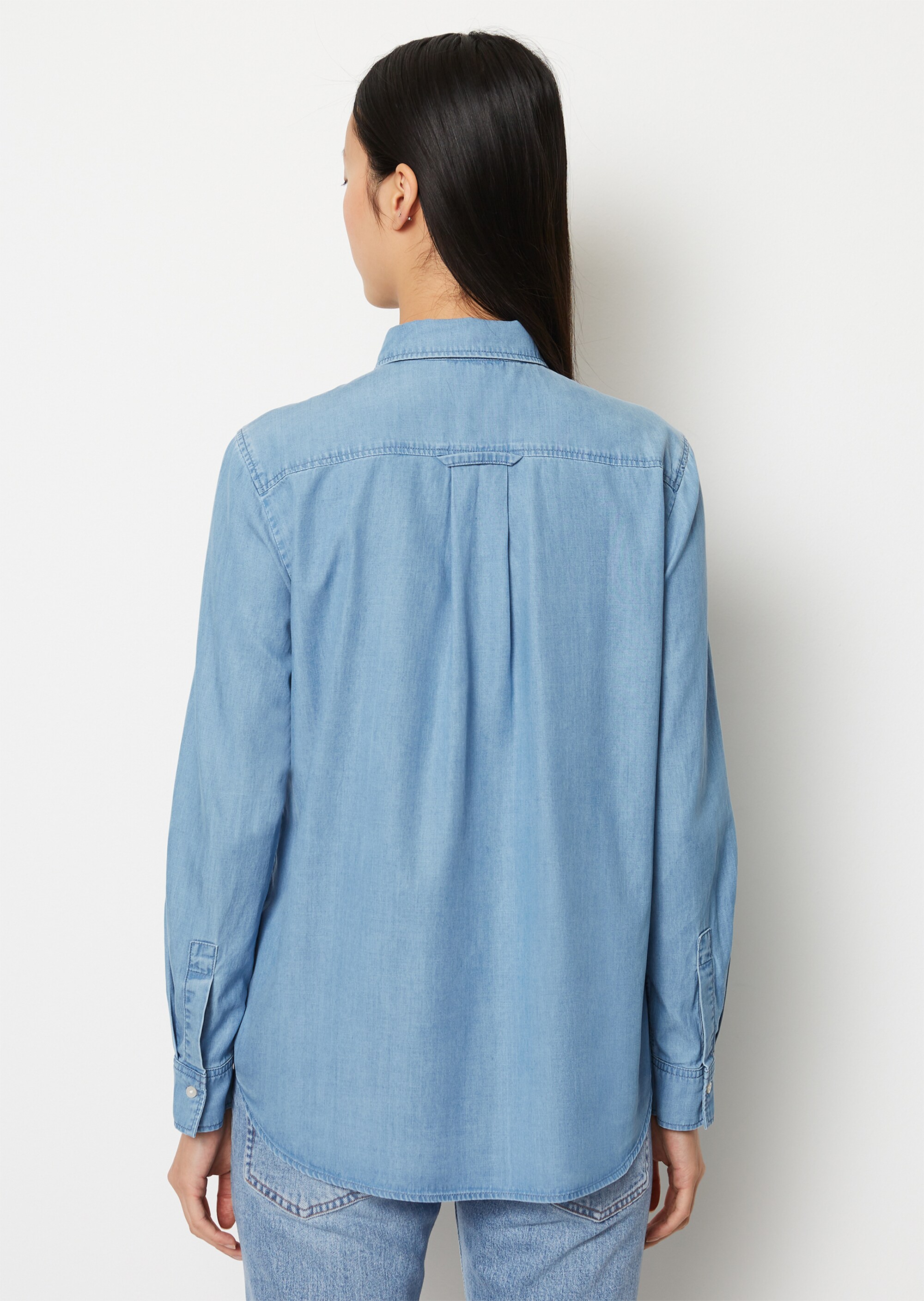 Denim Bluse regularmit Tencel™ Lyocell