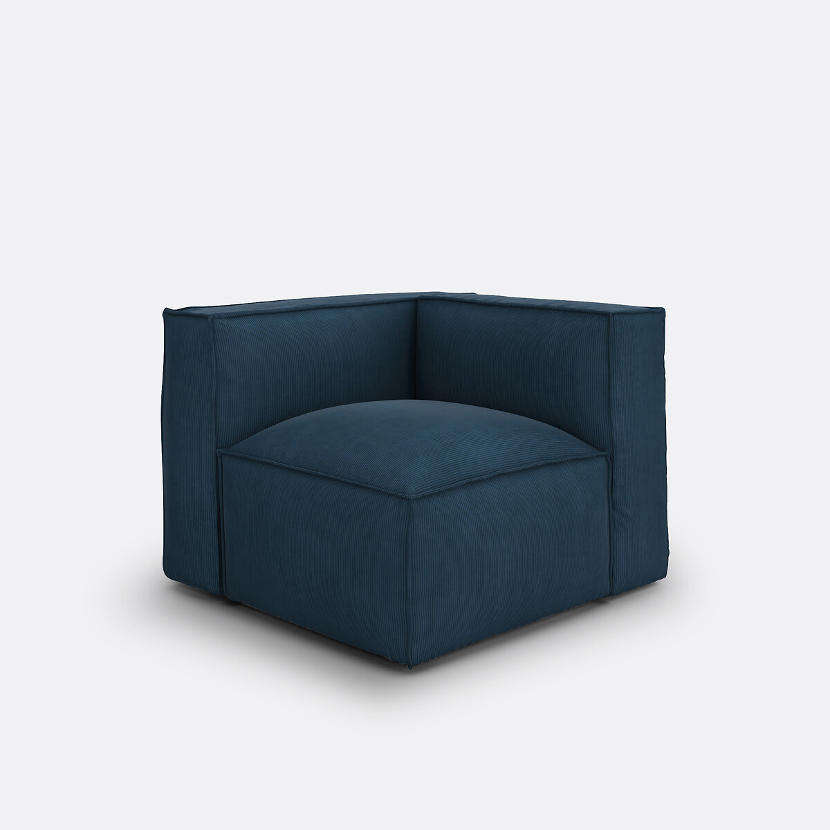 LA REDOUTE INTERIEURS<br>Canto modular de veludo canelado, Sete