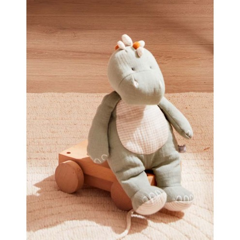 Stegi dino peluche small mousseline bio - NOUKIE 'S