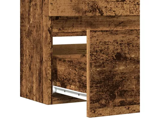 Armoire lavabo vieux bois 100x38,5x45 cm bois d'ingénierie