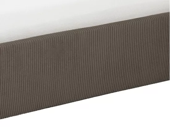 Sommier coffre 160 x 200 cm en velours côtelé - Marron - PONTOS II de YSMÉE