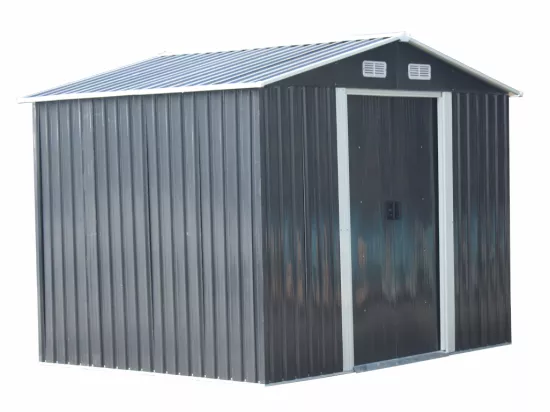 Abri de jardin métal en acier galvanisé gris 5,2 m² - MANSO