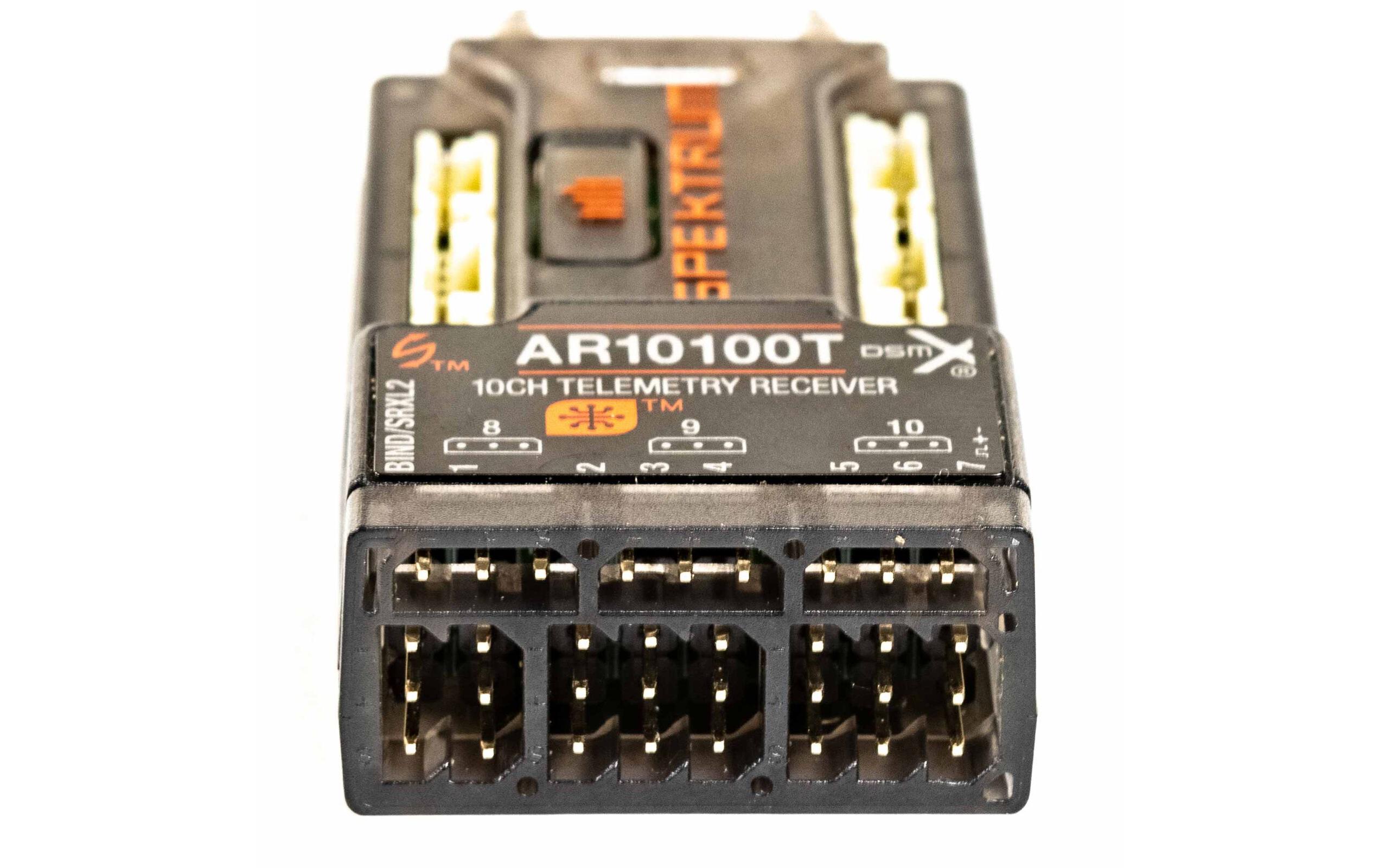 Empfänger AR10100T, 2.4 GHz DSMX, 10-Kanal, Telemetrie<br>10-Kanal Spektrum DSMX Telemetrieempfänger für Flugmodelle