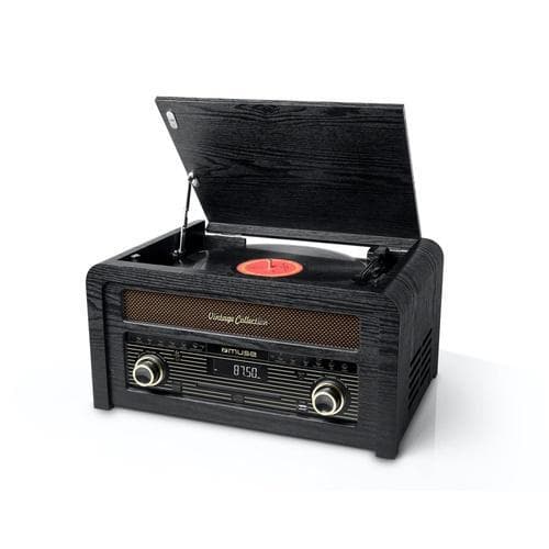 MT-115 W Pladespiller Mikrosystem FM BT CD USB Retro