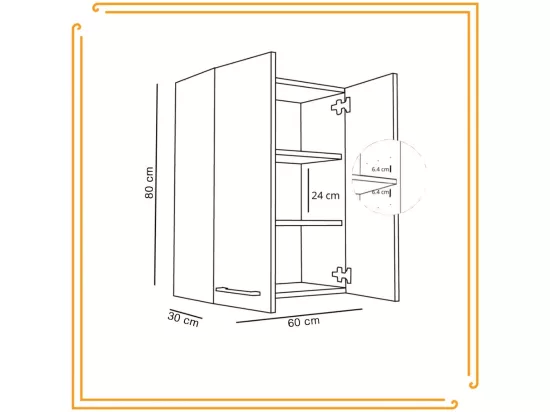 Armoire de salle de bain suspendue 60 cm au-dessus de l'évier pour machine à laver Étagères Chêne Craft Noir