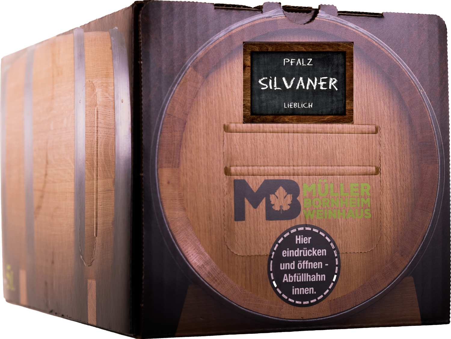 Weinhaus Müller Bornheim Pfalz Silvaner Weißwein lieblich 10 % vol. 5 Liter Bag in Box
