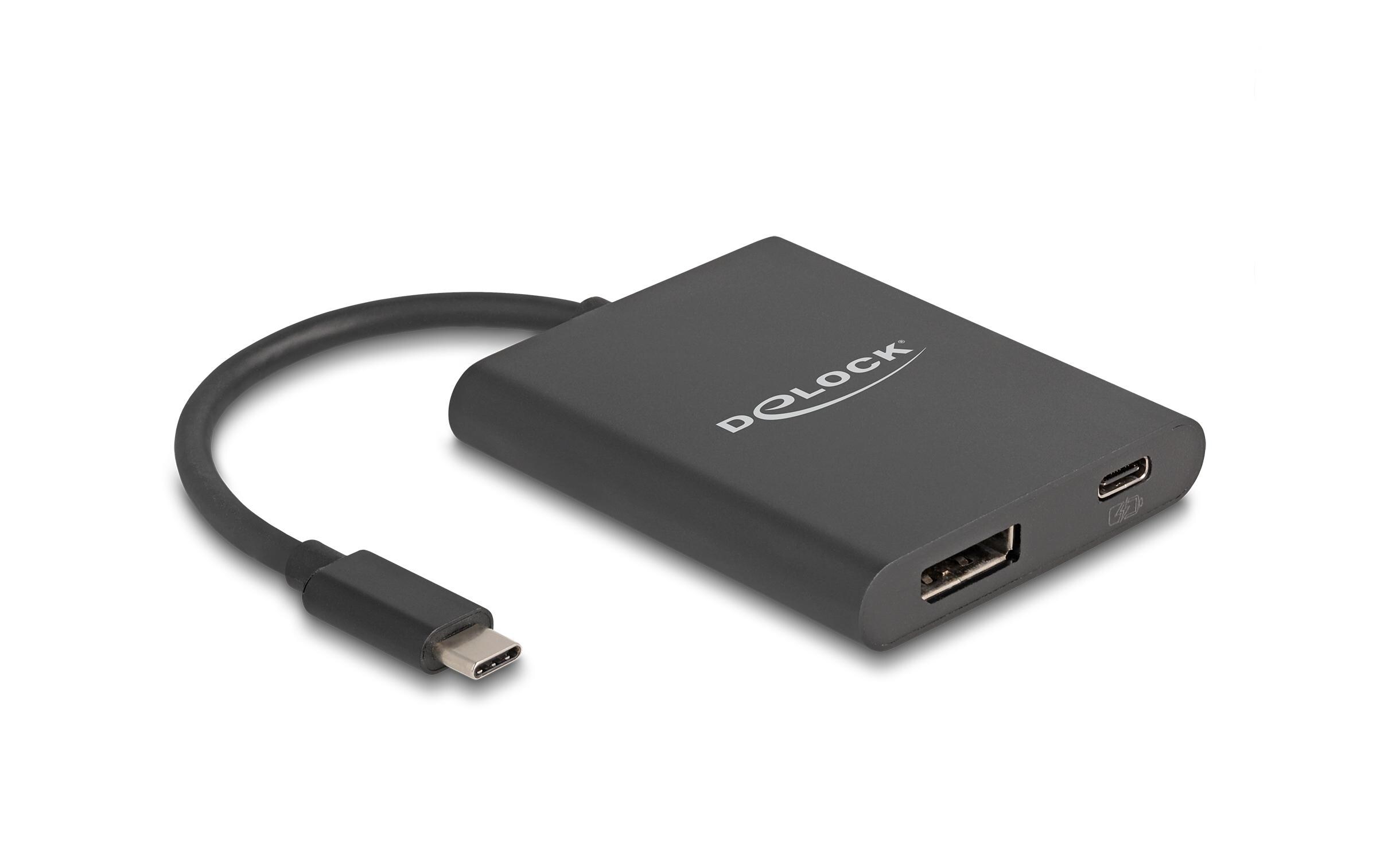 Adapter 8K/60 Hz USB Type-C - DisplayPortDelock USB Type-C Adapter zu DisplayPort (DP Alt Mode) 8K mit HDR und Power Delivery 60 W