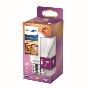 Philips LED peer E27 100W mat warmglow dimbaar