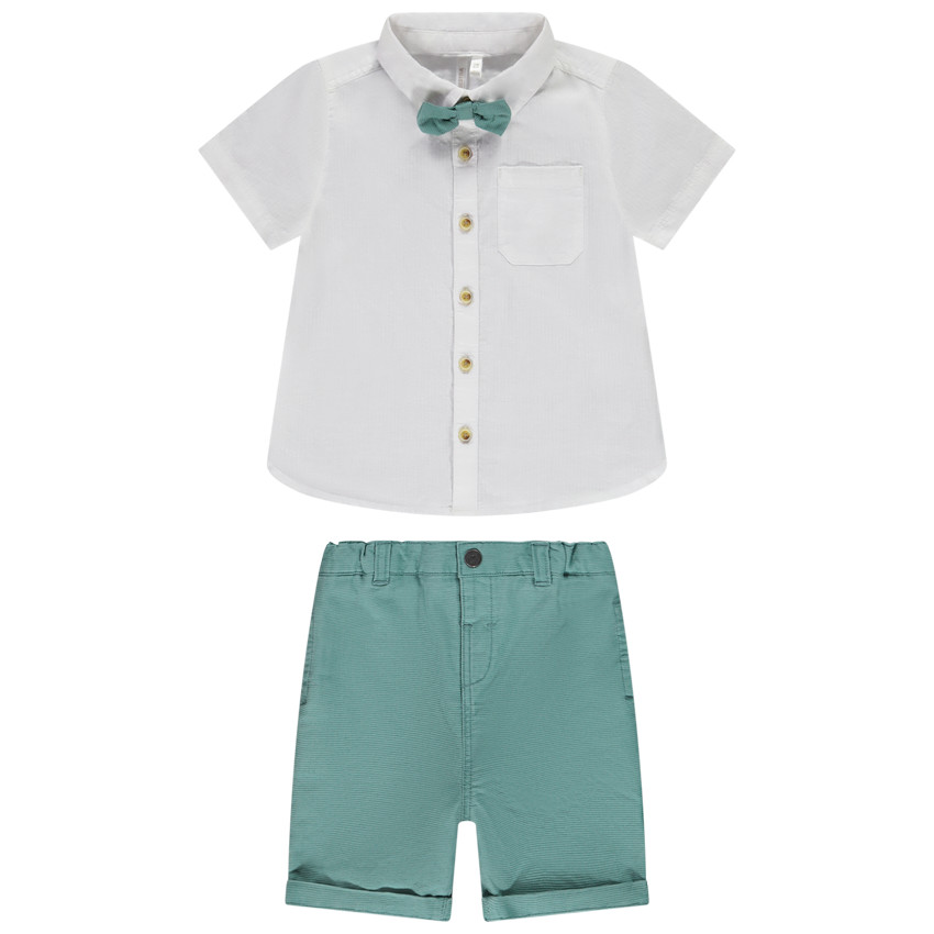 Ensemble 2 pièces avec nœud papillon pour bébé garçon
