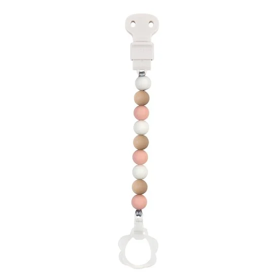 Attache sucette   rose/beige/blanc        de               Nattou