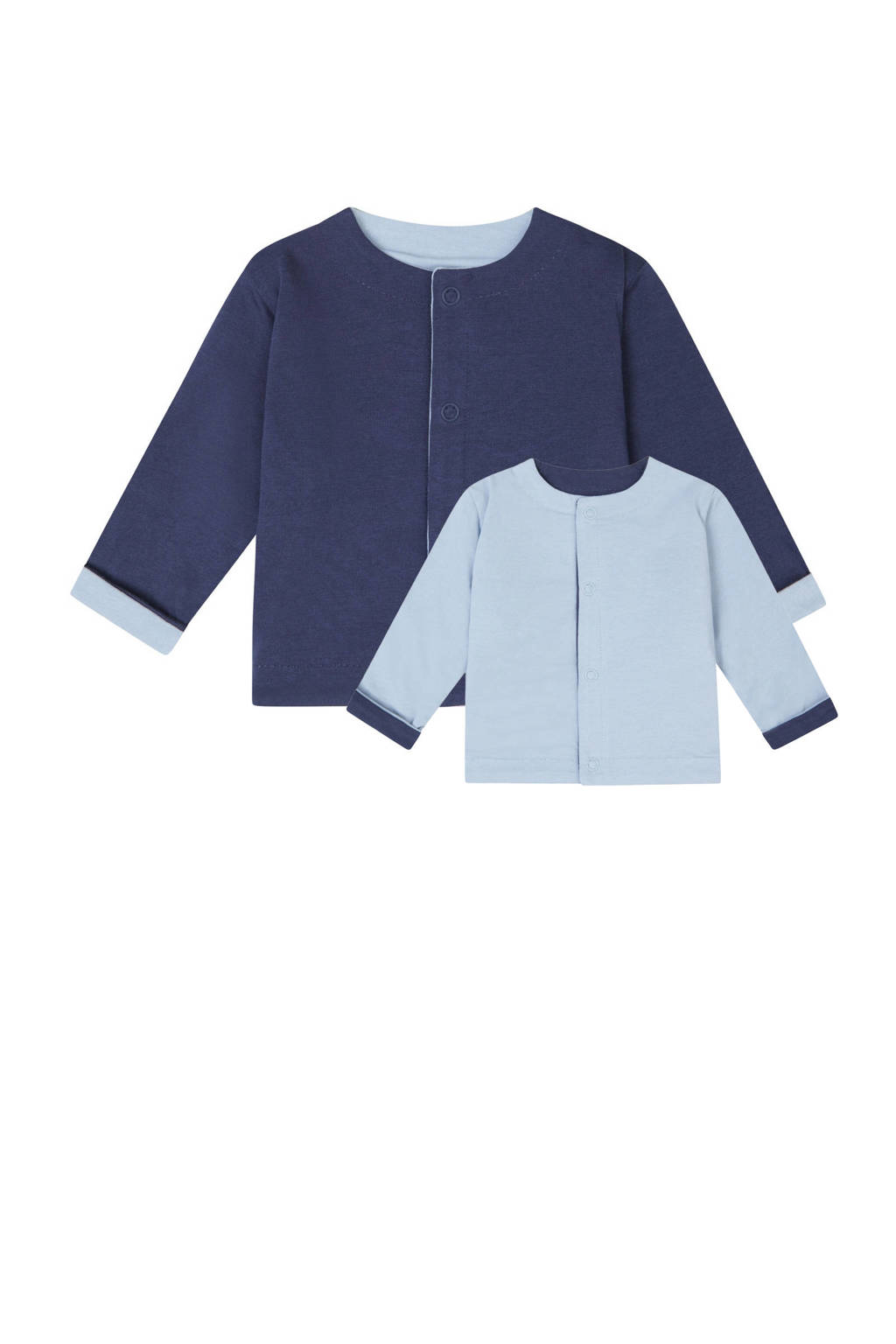 Noppies reversible vest Nowra lichtblauw/donkerblauw