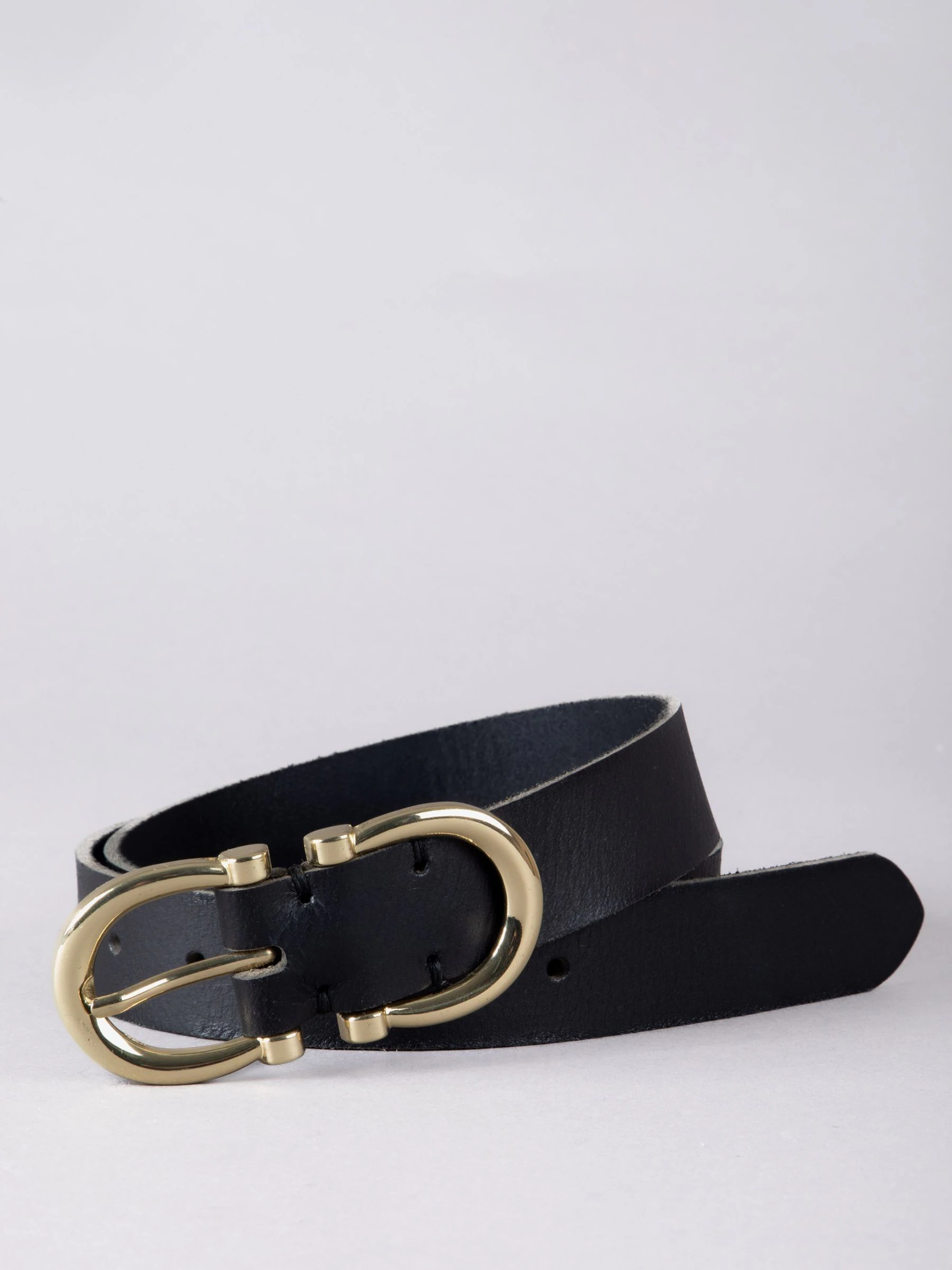 Zwart - Lakeland Leather Bowness Suède Riem met Dubbele Gesp