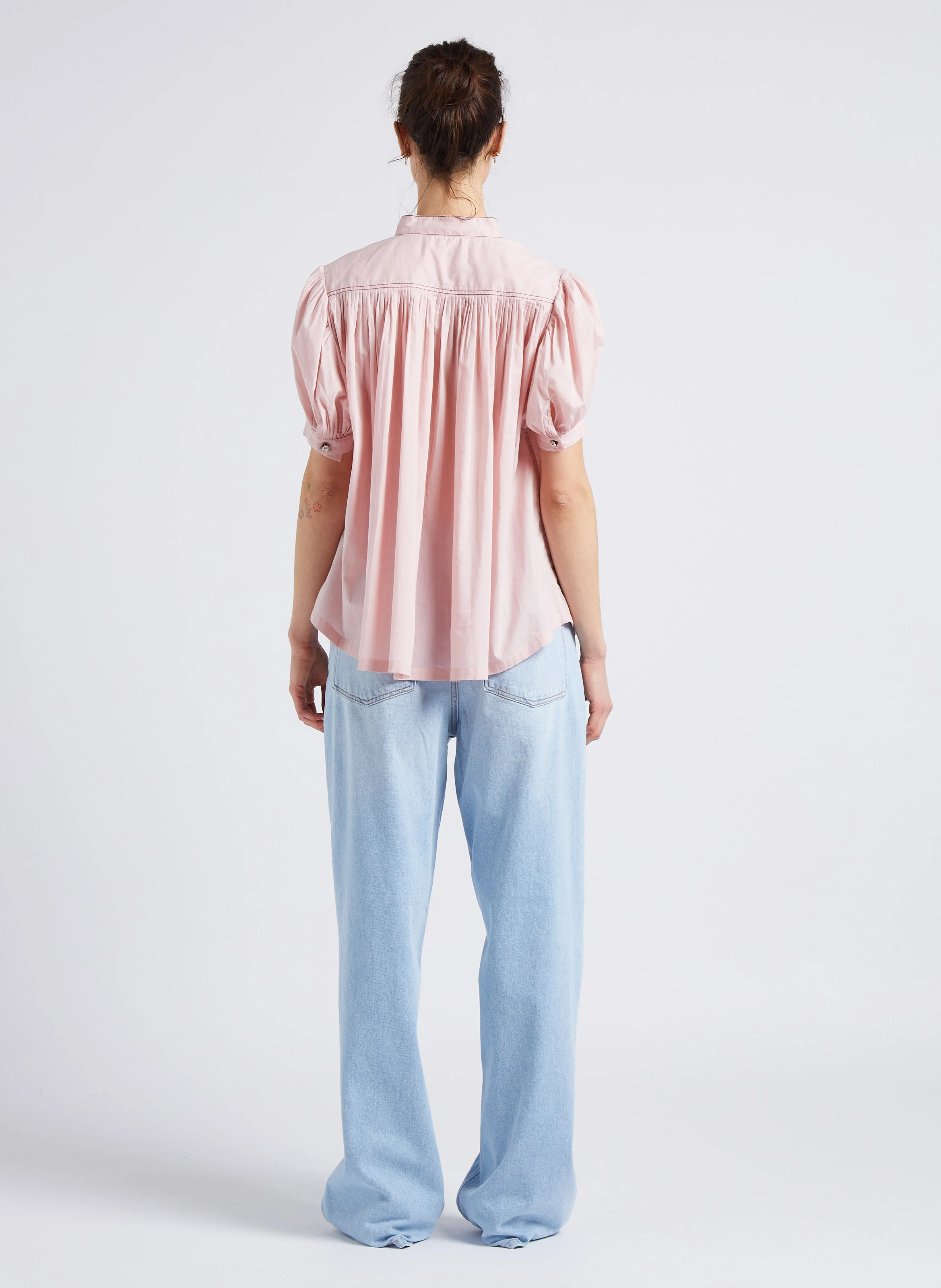 DAWN - Jean large en denim délavé | Bleu