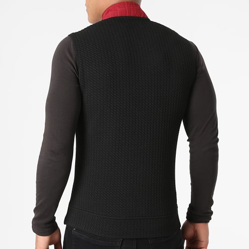 Veste Zippée Sans Manches 20K-2006 Rouge Noir