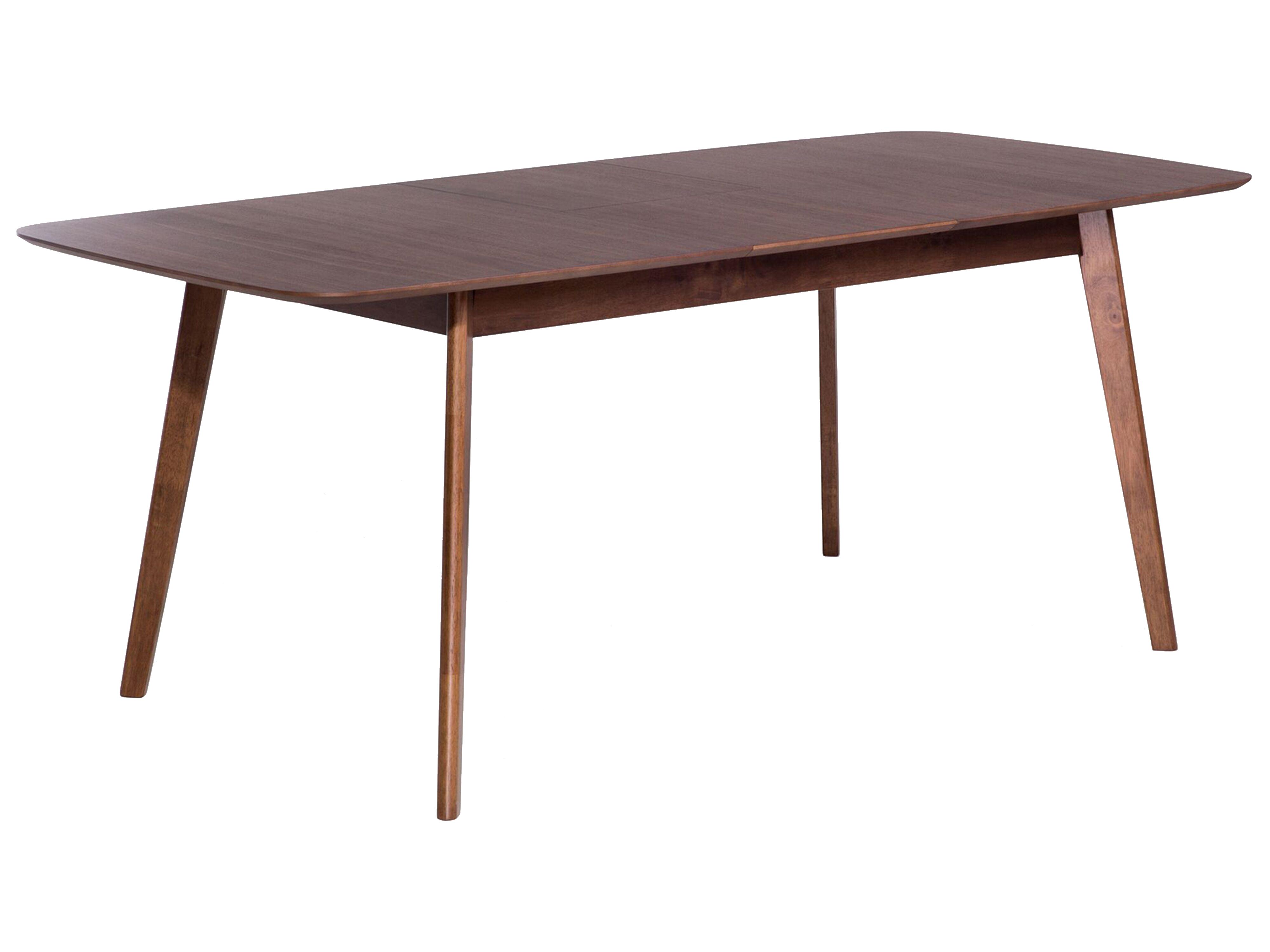 Eettafel uitschuifbaar MADOX Donker walnoothout 90 cm 150/190 cm