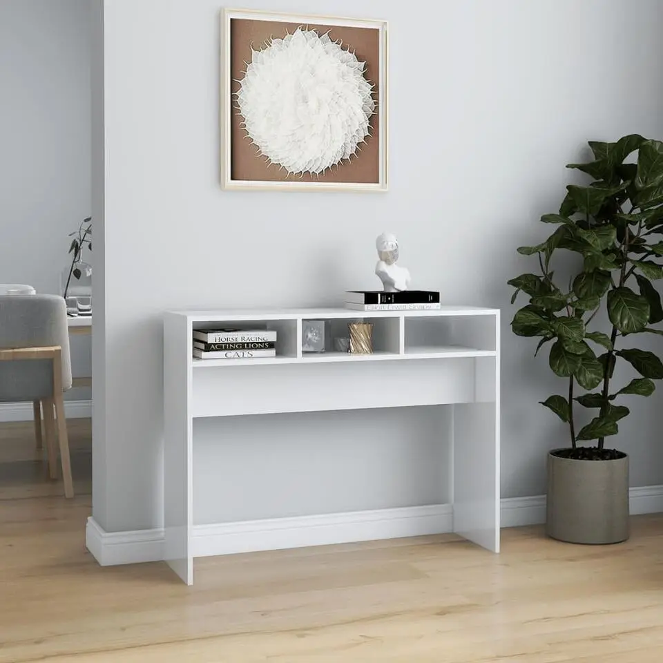 vidaXL - Bijzettafel - Wit - Bewerkt hout