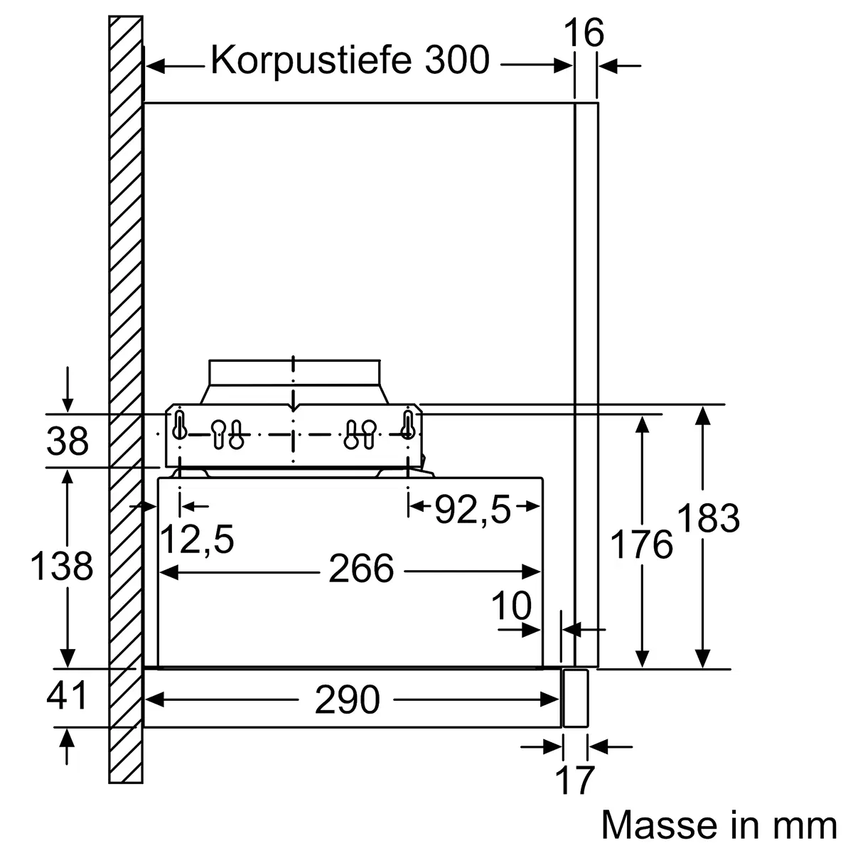 Bosch Haube, Flachschirm DFM064W51C