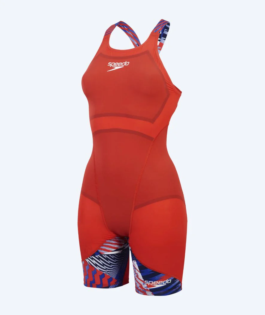 Speedo konkurrence badedragt til piger - LZR Ignite - Rød/blå