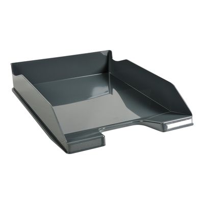 Exacompta COMBO Glossy - Corbeille à courrier gris anthracite