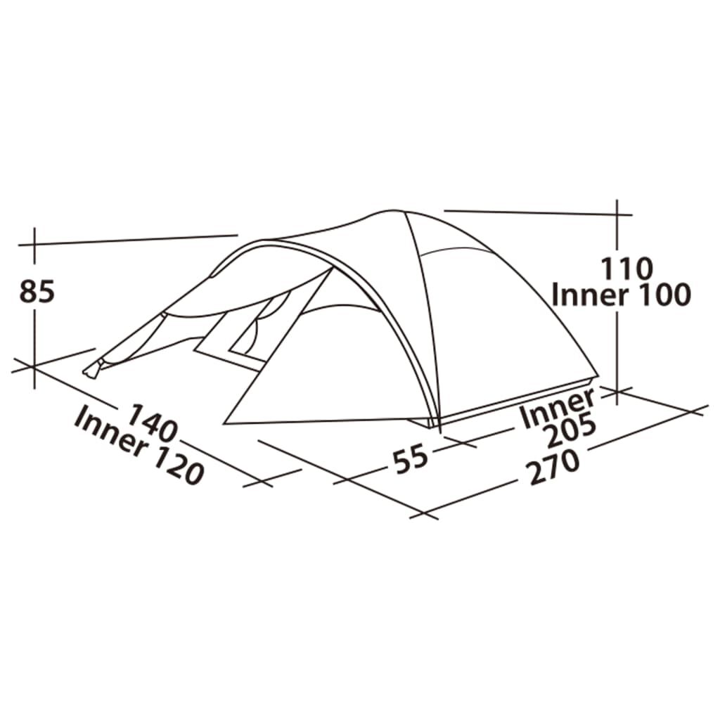 Easy Camp Quasar 200 Tent, 2-persoons, Rustiek Groen