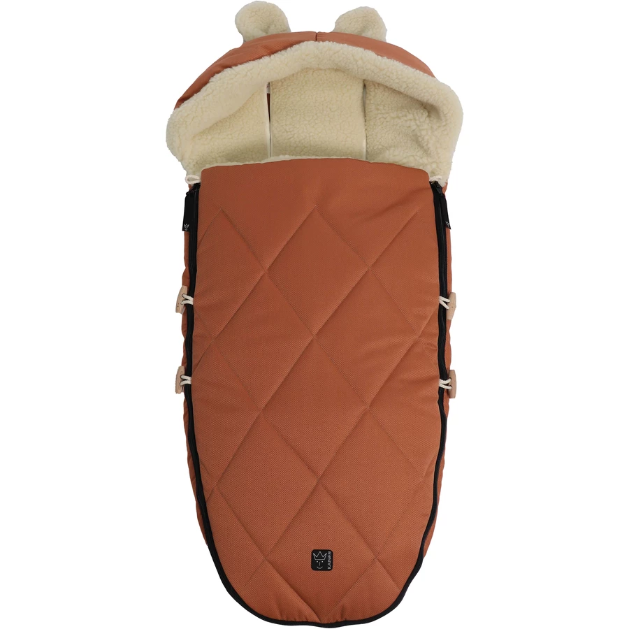 Kaiser Winterfußsack XL EARS WOOL coral gold