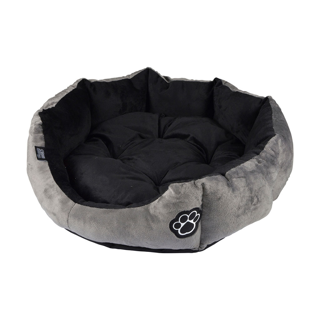 Coussin noir et gris chien 50cm