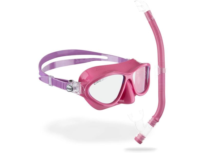 CRESSI Moon   Top Schnorchel Combo Kinder Rosa/Lila Maske für Kinder