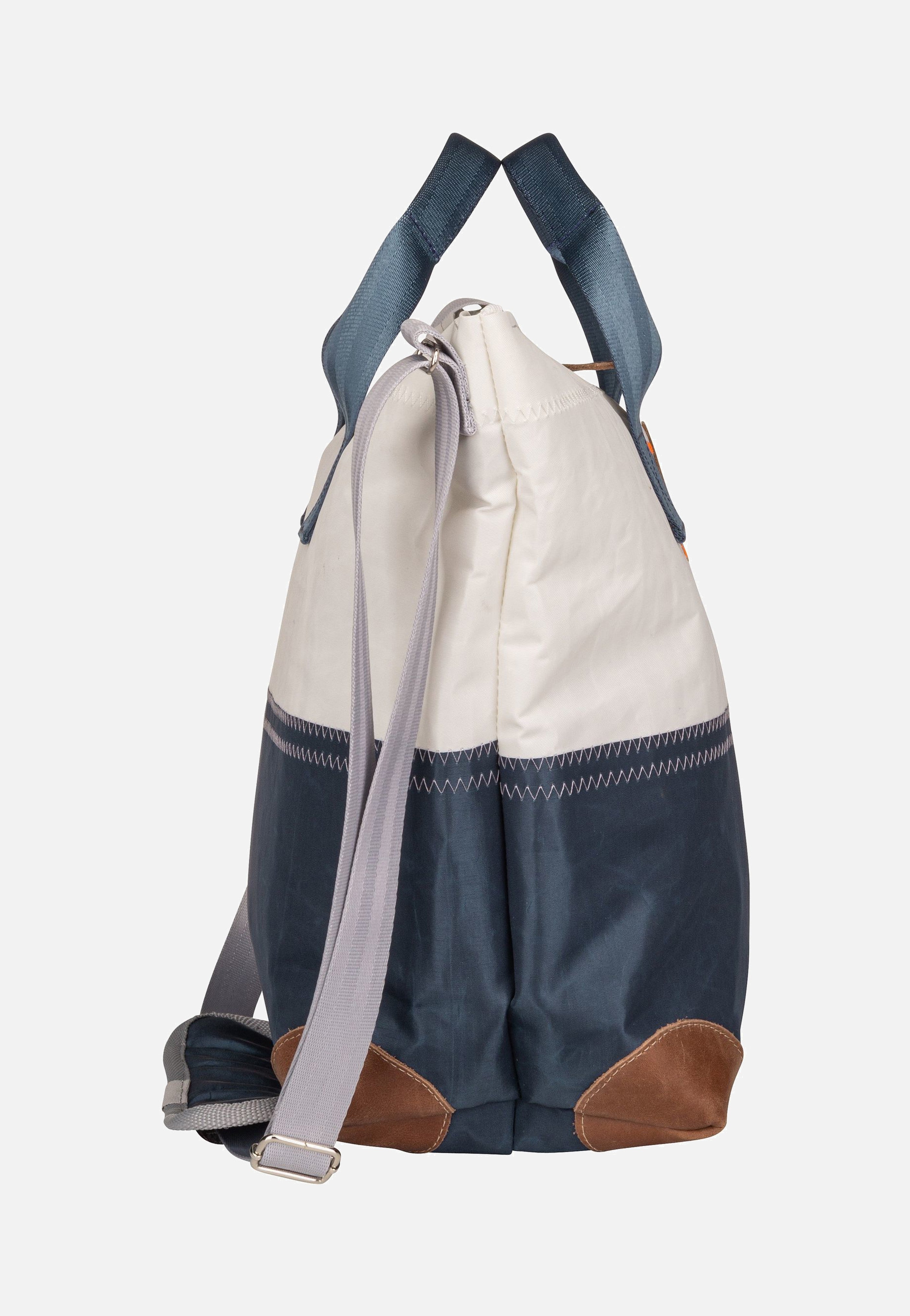 Suutje Weiß/Balken Blau/Zahl Hellgrau - Crossbody Bag