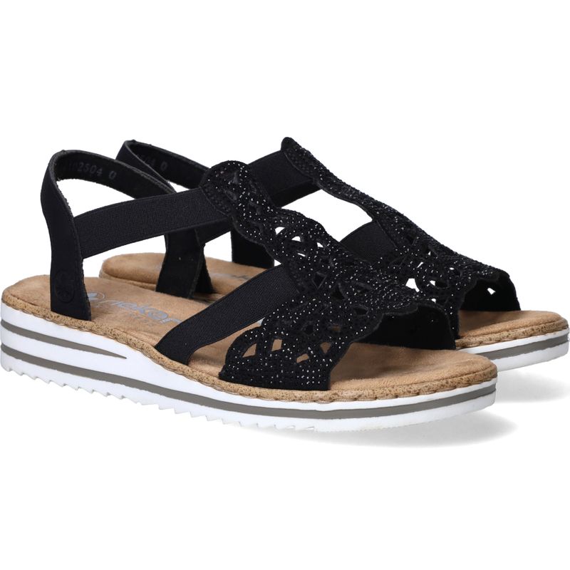 Rieker Sandalen Zwart Dames
